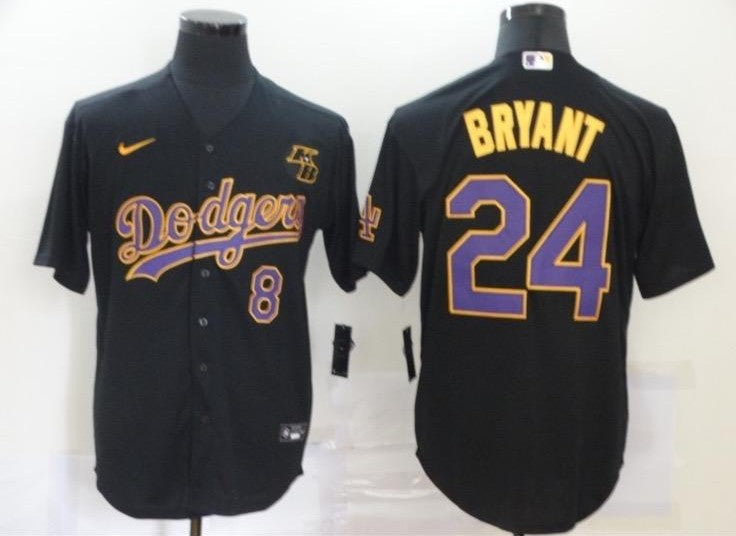 Kobe Bryant Tribute Jersey | Dodgers x Lakers Fan Edition Baseball Jersey – Black/Gold