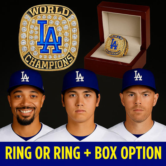 Dodgers Championship Tribute Ring | #17 Shohei, #5 Freeman, #50 Betts | Size 11 | With or Without Box